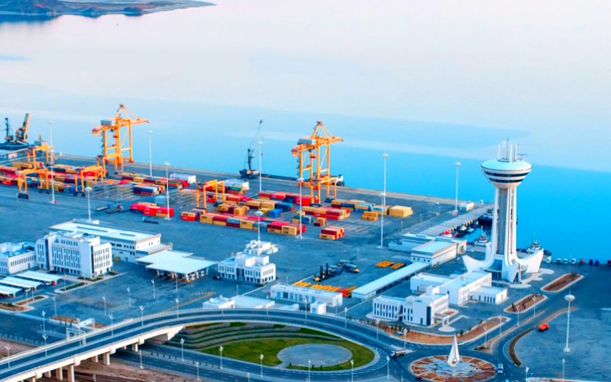 Turkmenistan's first domestically produced dry cargo vessel, the "Gadamly", was launched